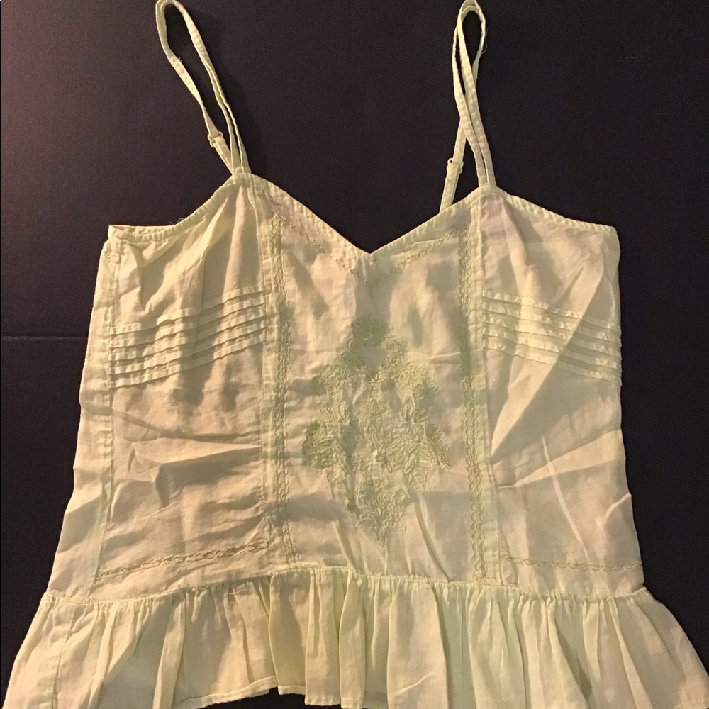 Light Green Embroidered Camisole